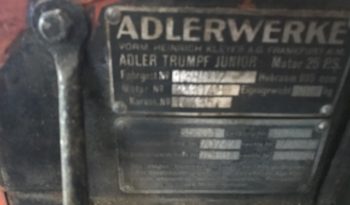 Adler Trumpf cabriolet full