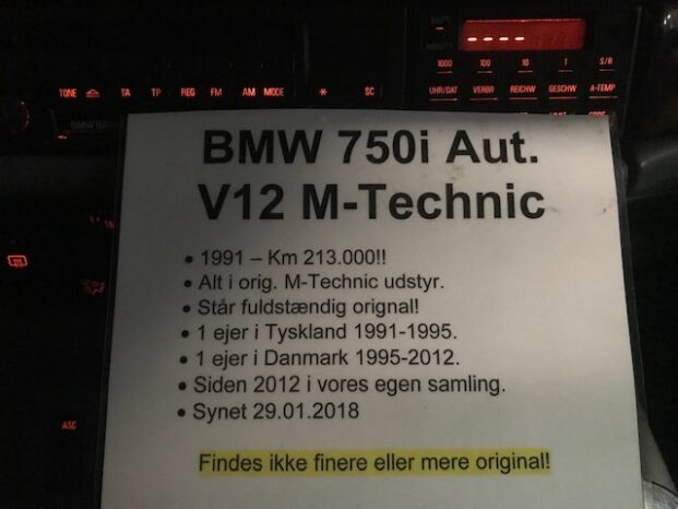 BMW 7-serie E32 750i v12 full