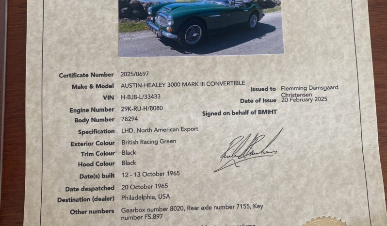 Austin-Healey 3000 MKIII phase2 full