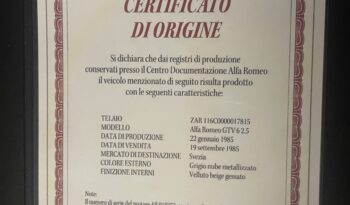 Alfa Romeo GTV GTV6 2,5 full