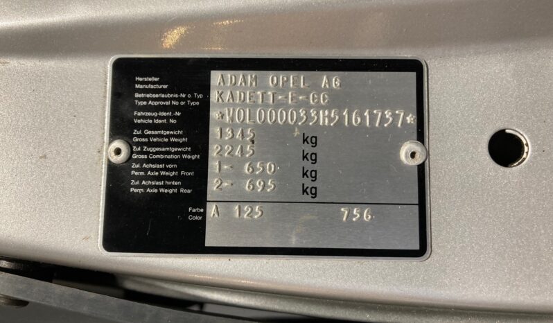 Opel Kadett 1,3S 3-dørs “Club” full