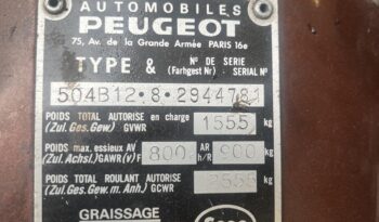Peugeot 504 2,0 Injection Cabriolet full