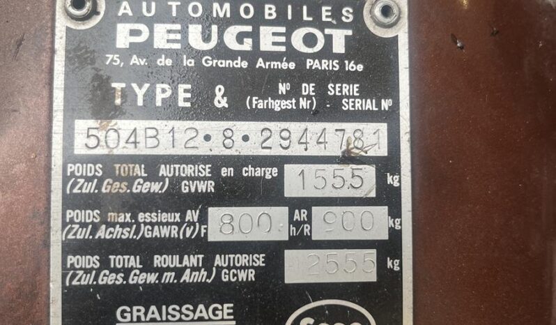 Peugeot 504 2,0 Injection Cabriolet full