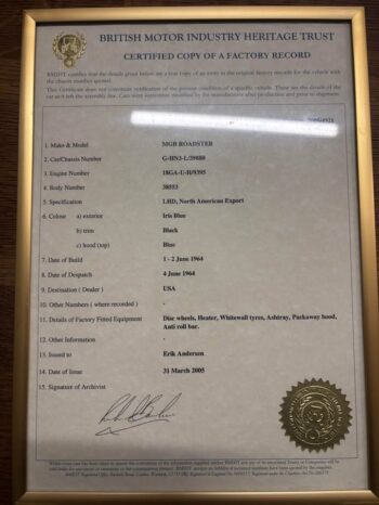 MG MGB 1800 1,8 Roadster m/Overdrive full