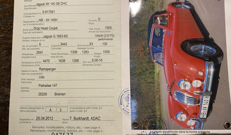 Jaguar XK XK140 DHC full