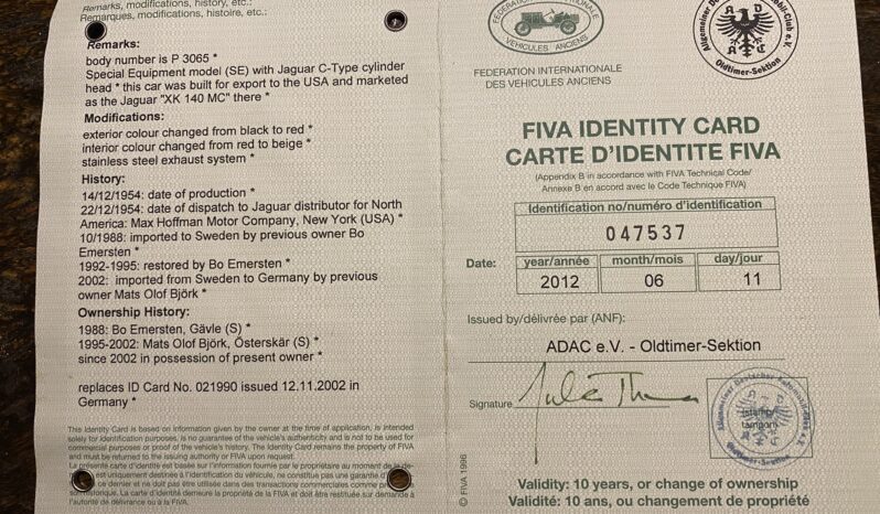 Jaguar XK XK140 DHC full