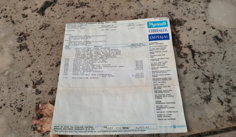 Chrysler 300M 300 Coupe 440 Cui V8 full