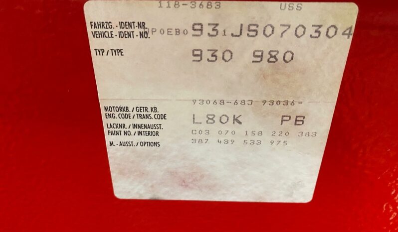 Porsche 911 930 3.3 Turbo Cabriolet full