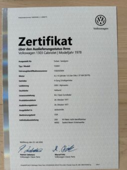 VW Bobbel 1303 Cabriolet Triple White Edition full