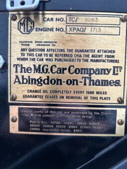 MG TC Midget – Matching numbers full